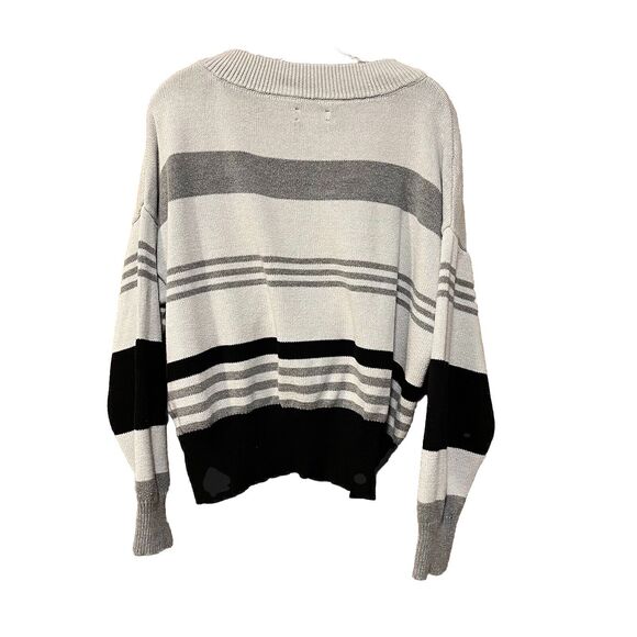 Lucky Brand Women’s Knit Sweater Black Grey White Size XL Soft! - Picture 4 of 6